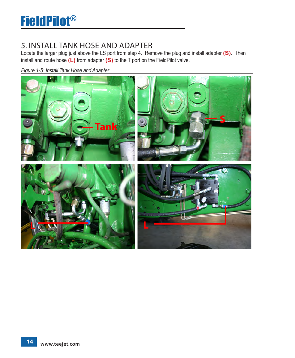 Fieldpilot, Tank | TeeJet FieldPilot Install John Deere 6x10-6x20 User Manual | Page 15 / 22