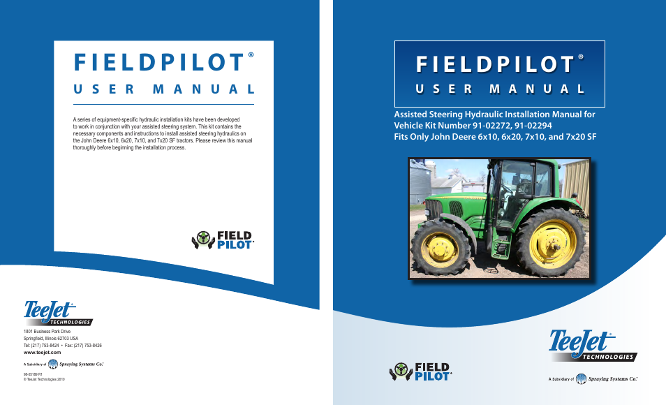 TeeJet FieldPilot Install John Deere 6x10-6x20 User Manual | Page 22 / 22