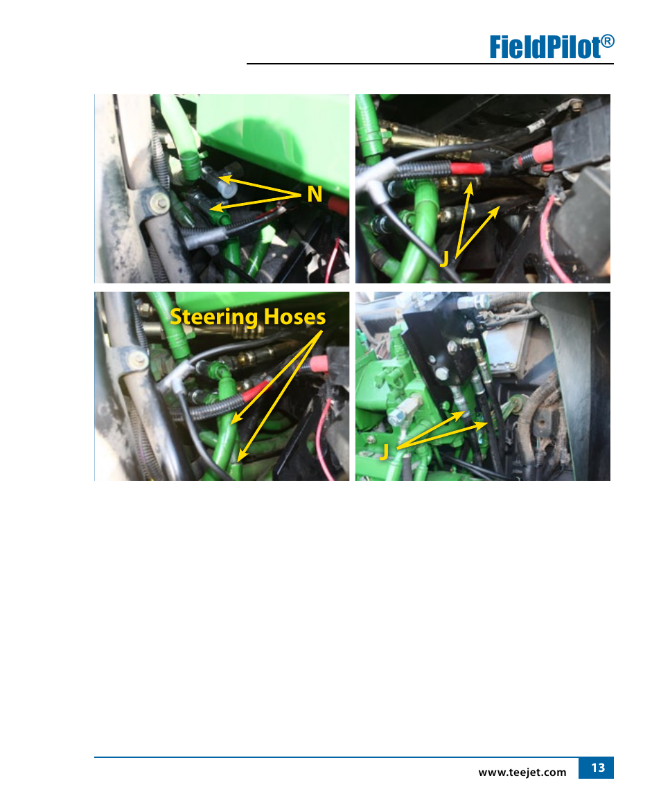 Fieldpilot, Jsteering hoses n | TeeJet FieldPilot Install John Deere 7x20 Series User Manual | Page 15 / 20