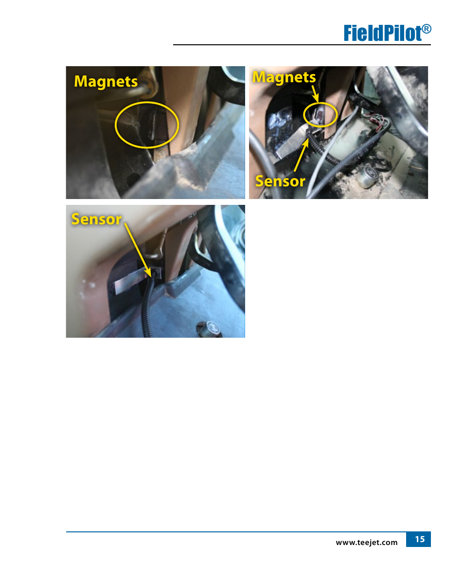 Fieldpilot, Magnets sensor sensor magnets | TeeJet FieldPilot Install John Deere 7x20 Series User Manual | Page 17 / 20