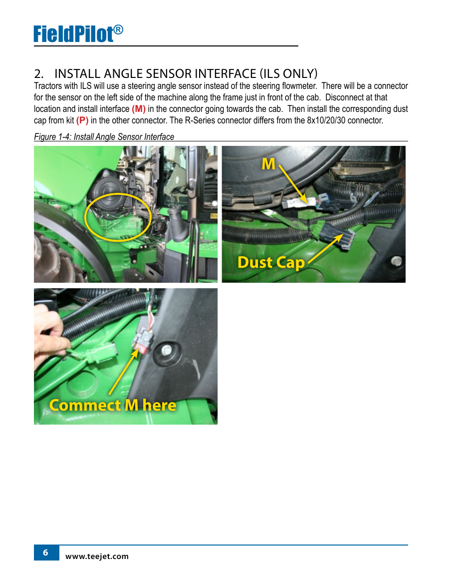 Fieldpilot, Mdust cap commect m here | TeeJet FieldPilot Install John Deere 8xxx User Manual | Page 8 / 16