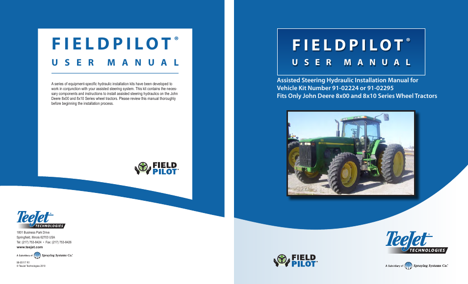 TeeJet FieldPilot Install John Deere 8x00 User Manual | 22 pages