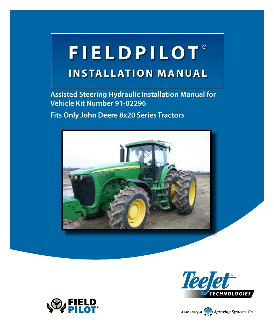 TeeJet FieldPilot Install John Deere 8x20 User Manual | 20 pages