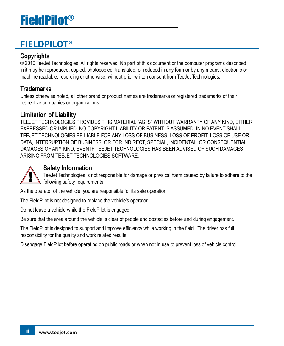 Fieldpilot | TeeJet FieldPilot Install John Deere 8x20 User Manual | Page 2 / 20