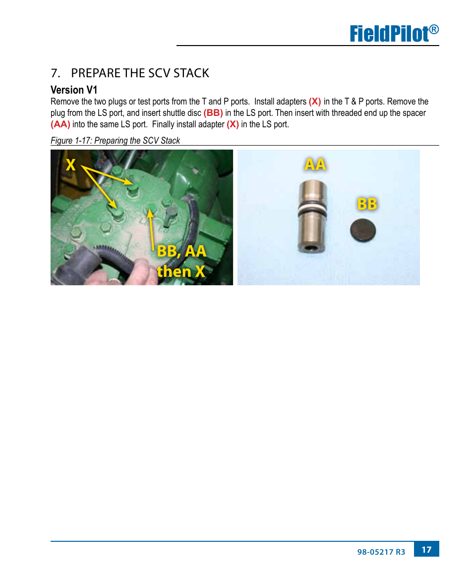 Fieldpilot, Xbb, aa then x, Aa bb | TeeJet FieldPilot Install John Deere 9x00-9x20 User Manual | Page 21 / 32