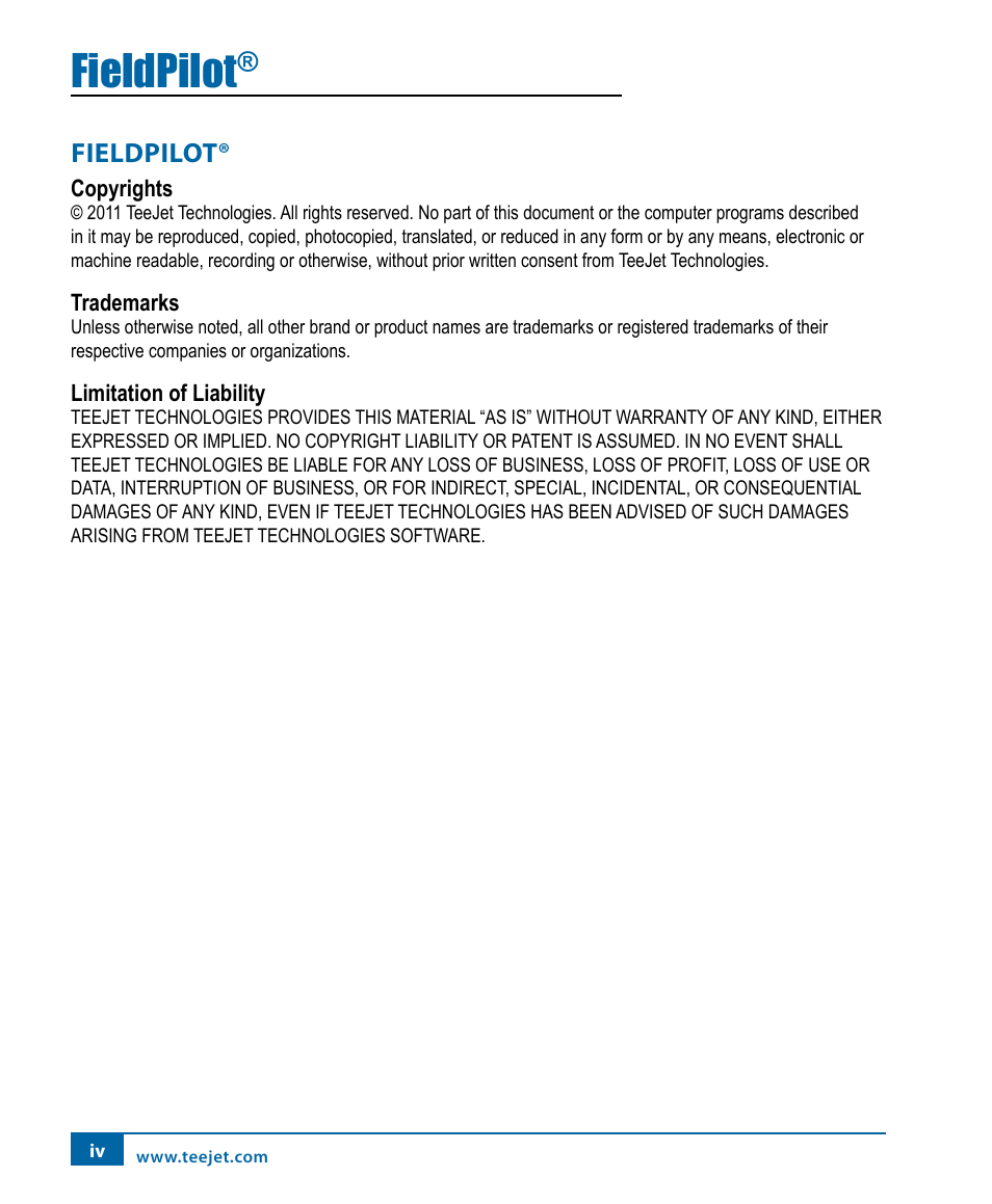Fieldpilot | TeeJet FieldPilot Install John Deere 9x00-9x20 User Manual | Page 4 / 32