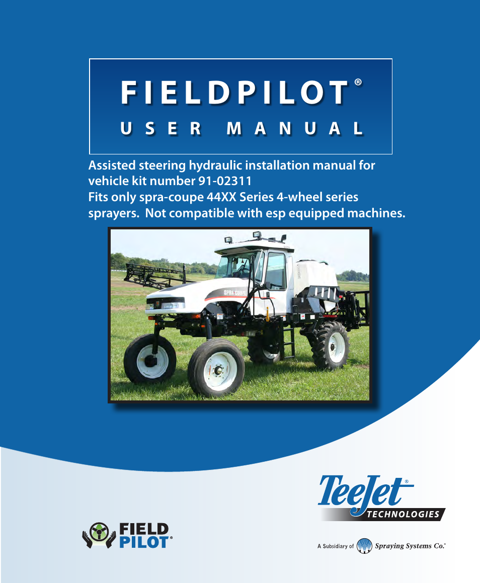 TeeJet FieldPilot Install Spra Coupe 44XX 4-Wheel User Manual | 22 pages