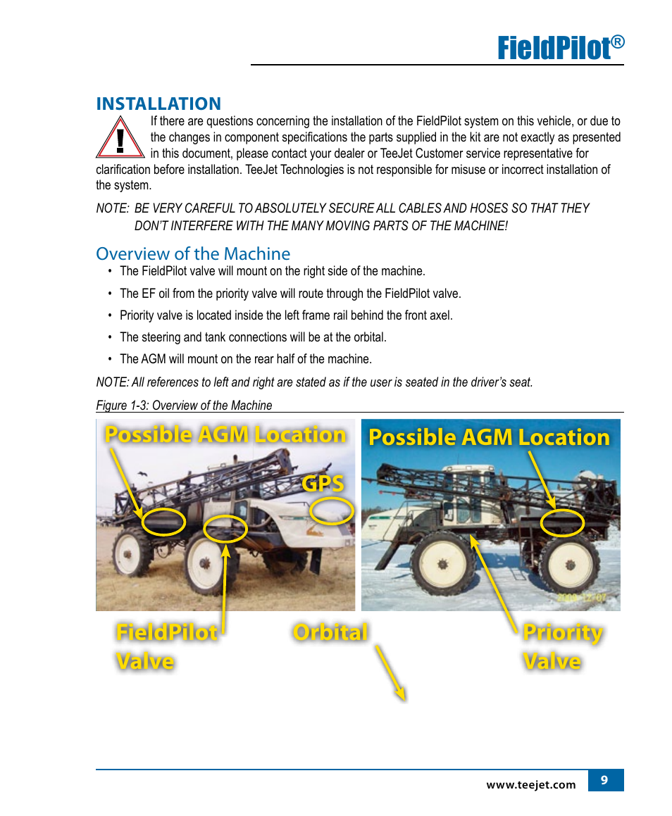 Fieldpilot | TeeJet FieldPilot Install Willmar 7200/50 & 7400/50 User Manual | Page 10 / 18