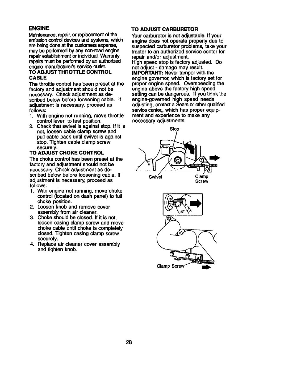 Engine | Craftsman 917.272281 User Manual | Page 28 / 60