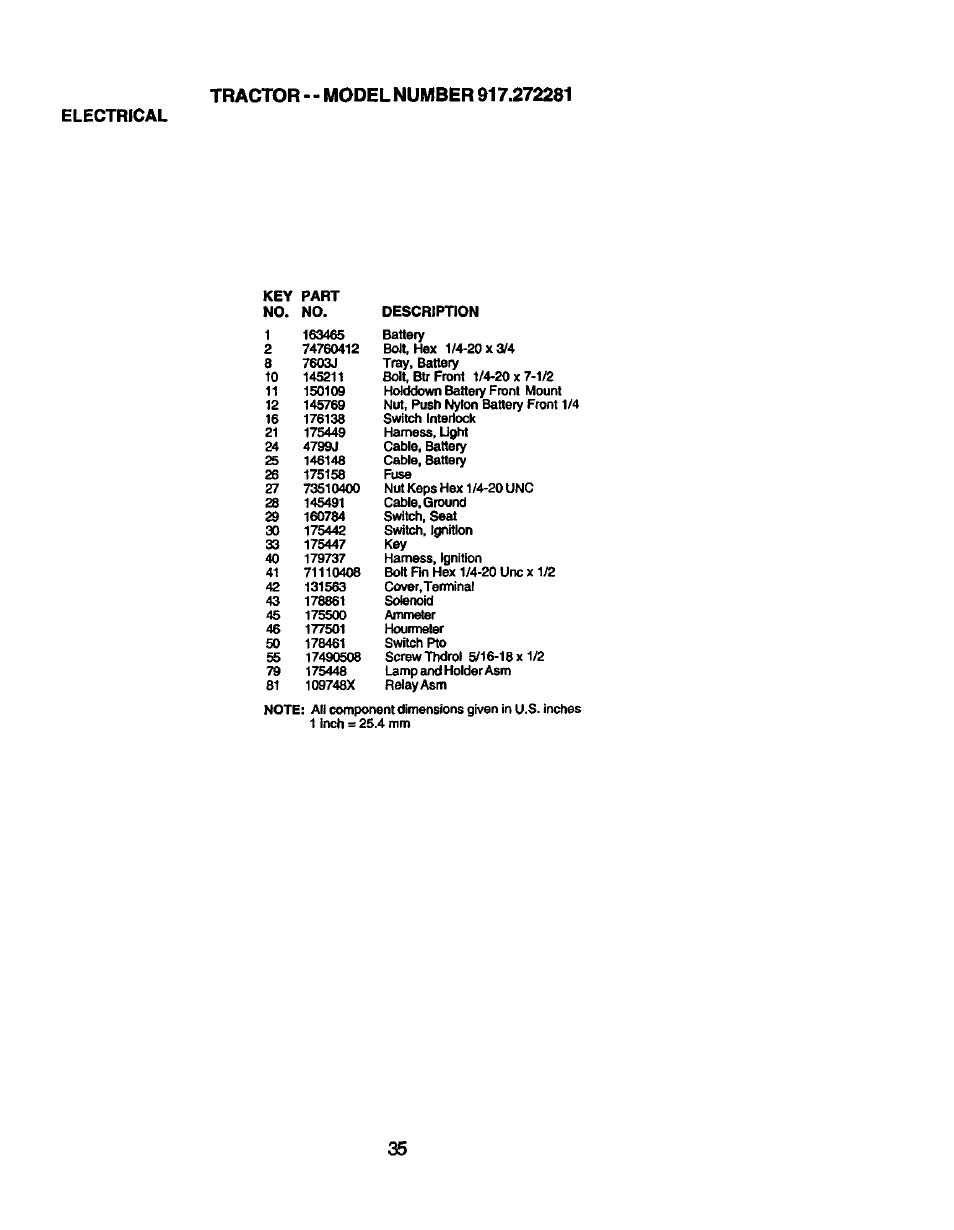 Electrical | Craftsman 917.272281 User Manual | Page 35 / 60