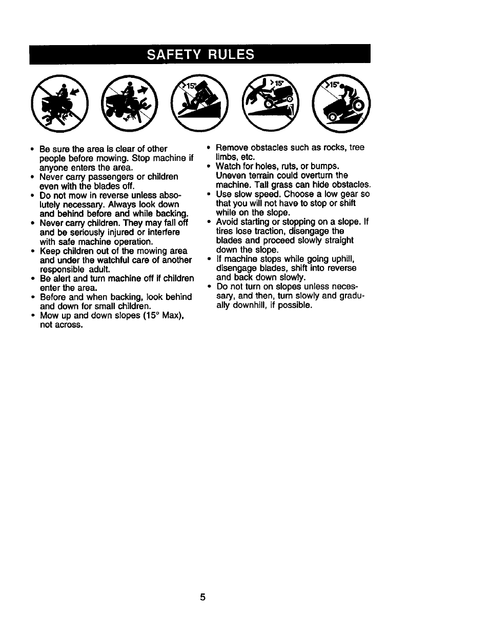 Safety rules | Craftsman 917.272281 User Manual | Page 5 / 60