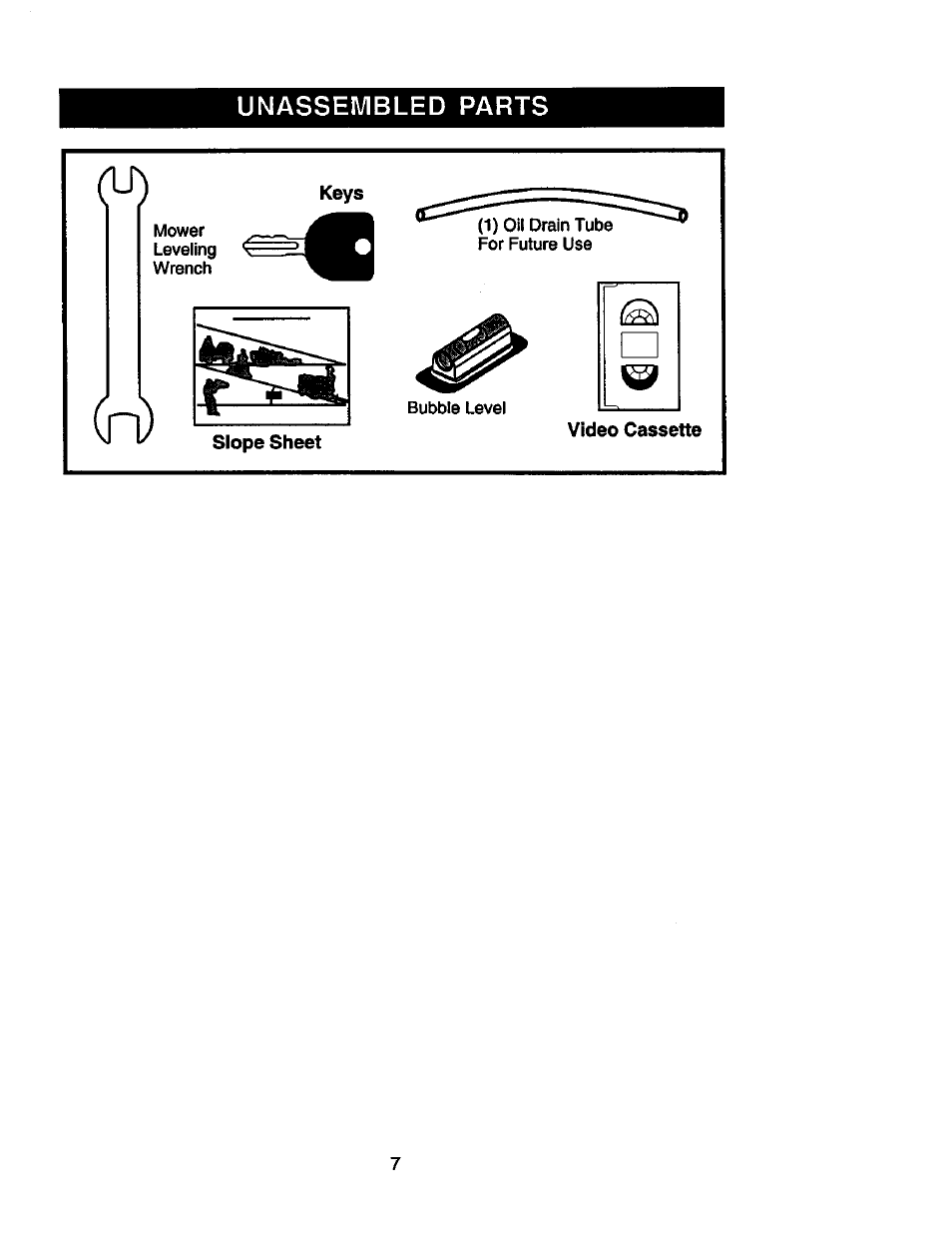 Unassembled parts | Craftsman 917.272281 User Manual | Page 7 / 60