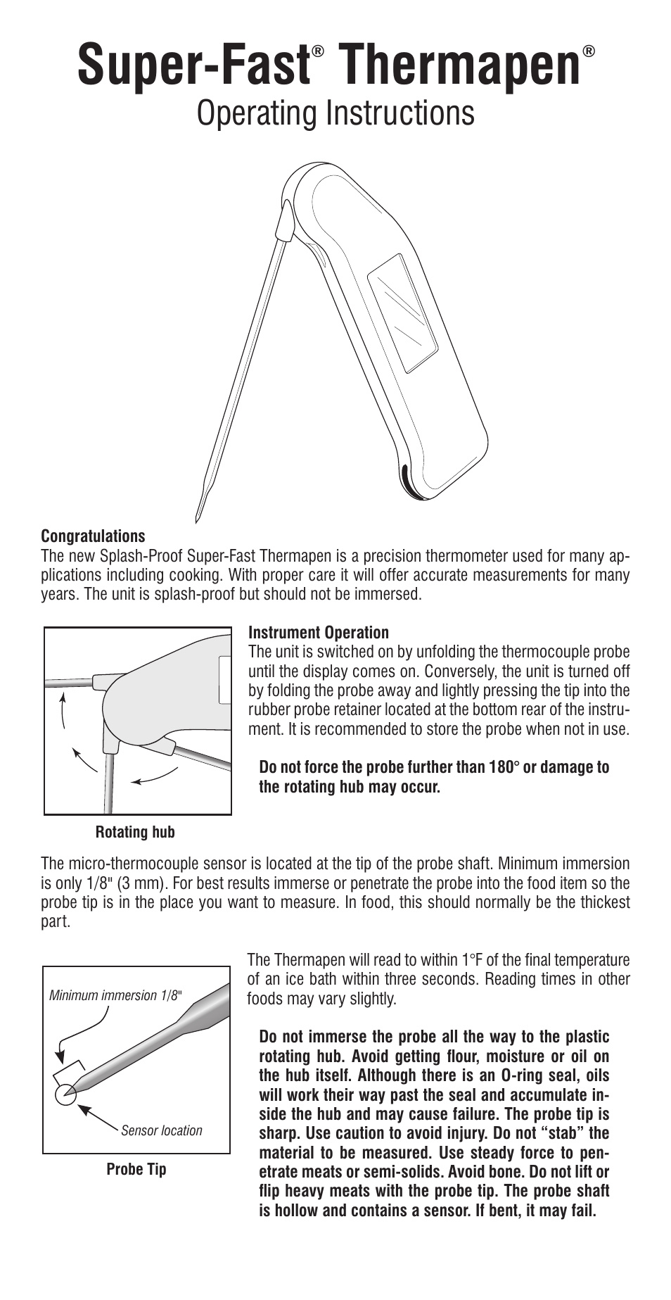 ThermoWorks 230-257 BACKLIT THERMAPEN User Manual | 4 pages