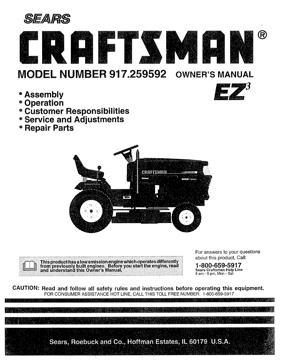 Craftsman 917.259592 User Manual | 60 pages