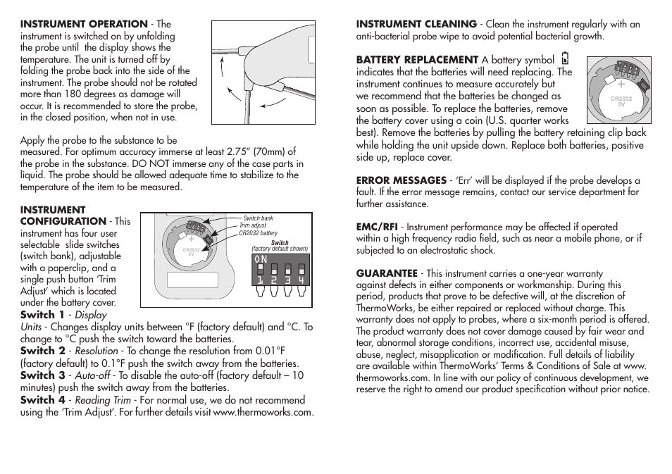 ThermoWorks 222-213 SPLASH-PROOF REFERENCE THERMAPEN User Manual | Page 2 / 2