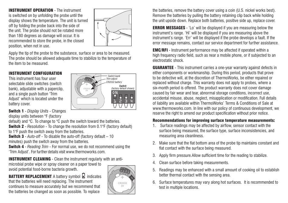 ThermoWorks 231-279 PRO-SURFACE THERMAPEN User Manual | Page 2 / 2