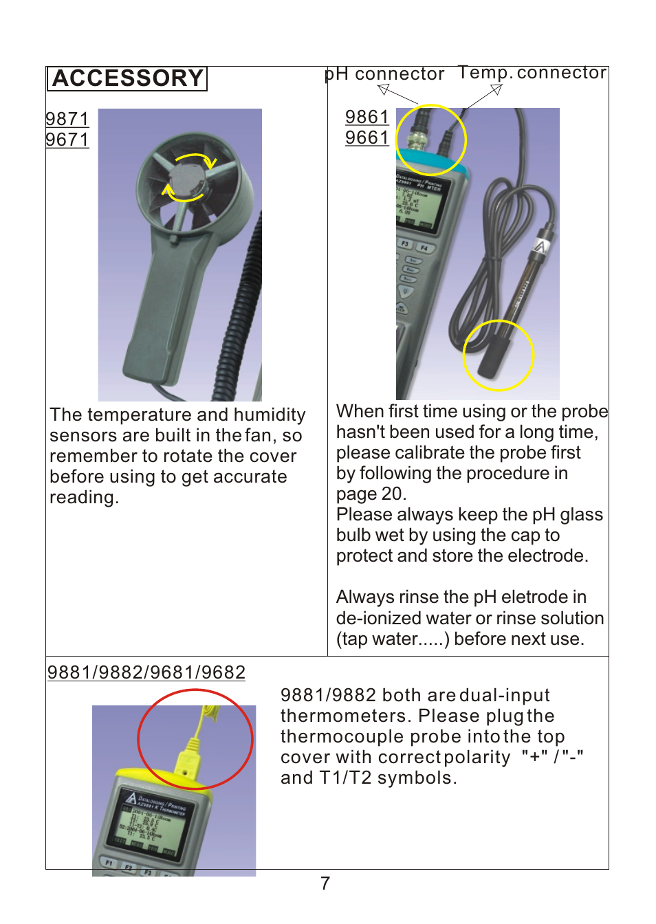 Accessory | ThermoWorks 9882 PRINTING DATALOGGER THERMOMETER User Manual | Page 9 / 54