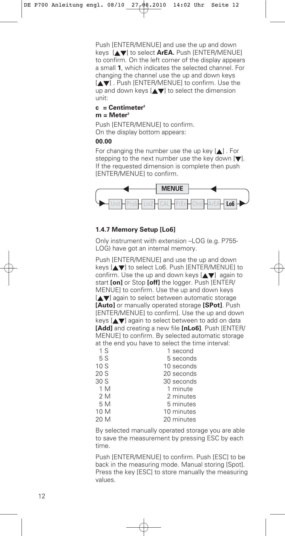 ThermoWorks P770 PRINTING DATALOGGER THERMOMETER User Manual | Page 12 / 28