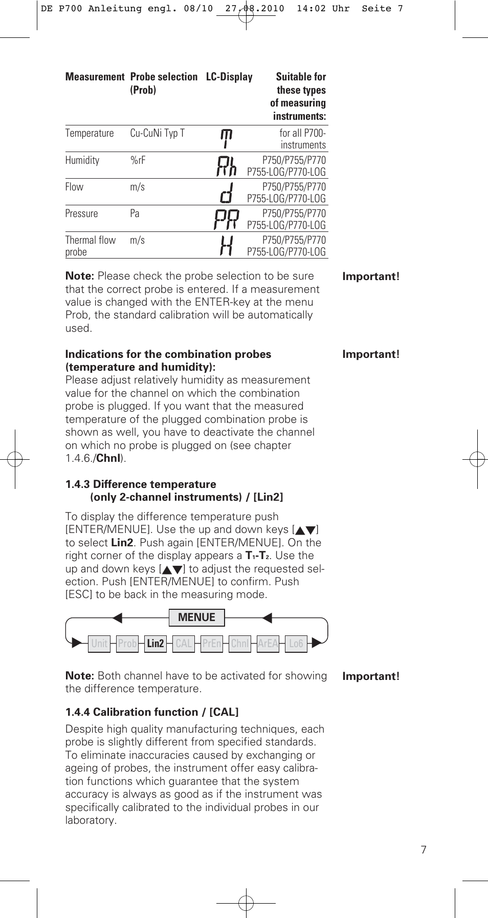 ThermoWorks P770 PRINTING DATALOGGER THERMOMETER User Manual | Page 7 / 28