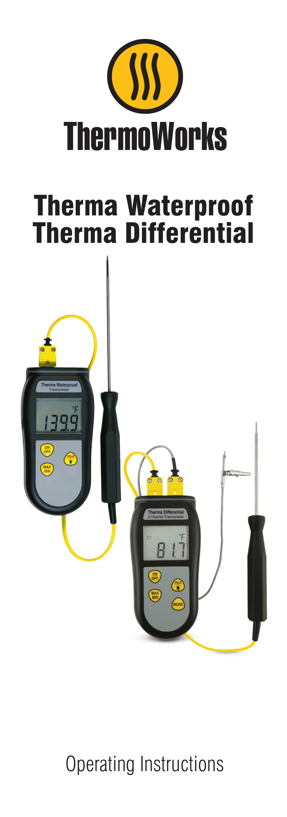 ThermoWorks 232-101 THERMA WATERPROOF THERMOMETER User Manual | 4 pages