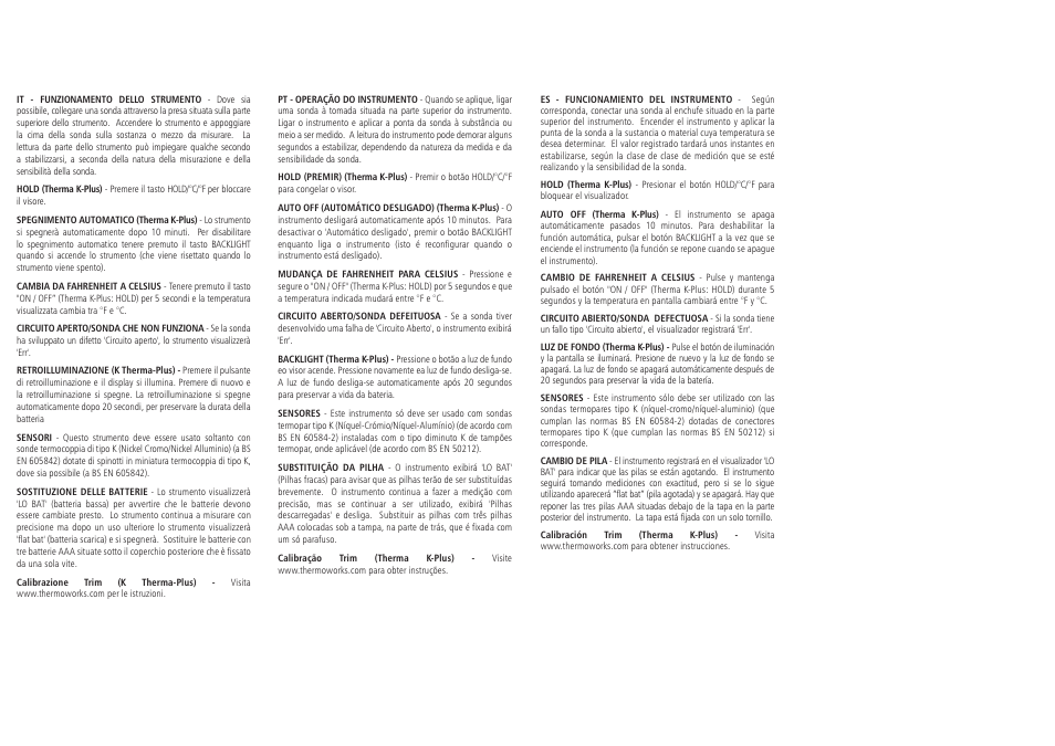 ThermoWorks 221-041 THERMA K User Manual | Page 2 / 2