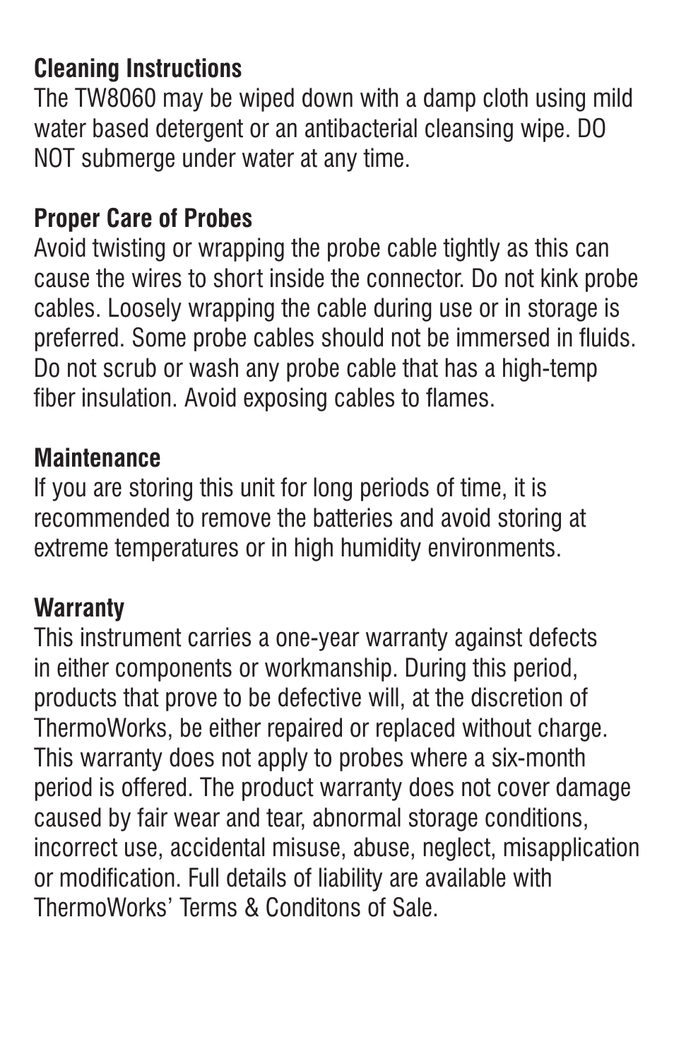 ThermoWorks TW8060 TWO-CHANNEL THERMOCOUPLE WITH ALARM User Manual | Page 10 / 16