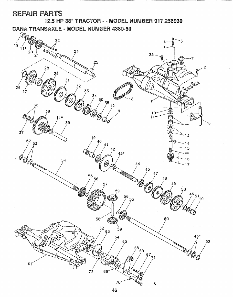 Repair parts | Craftsman 917.256930 User Manual | Page 46 / 56