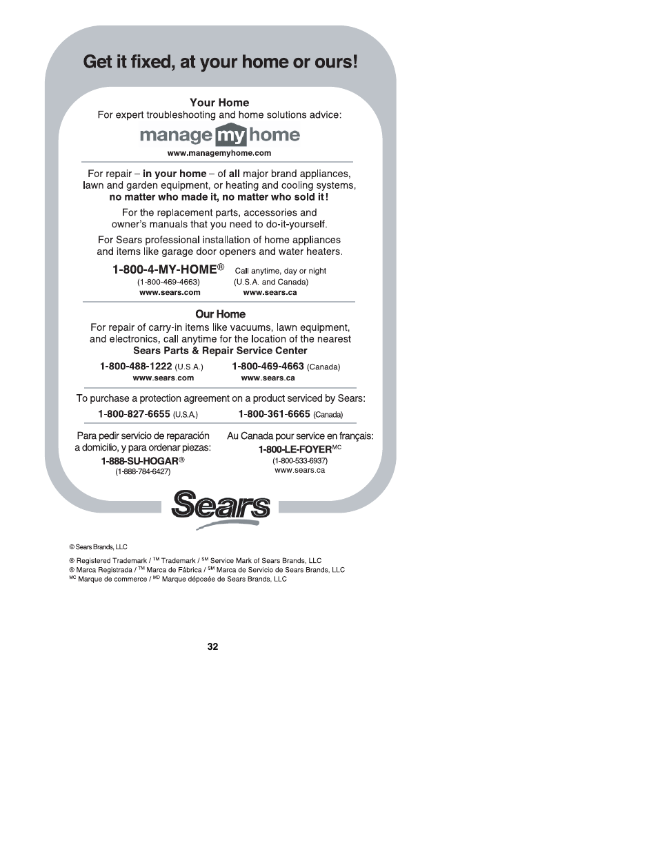 Craftsman C935.51850 User Manual | Page 32 / 32