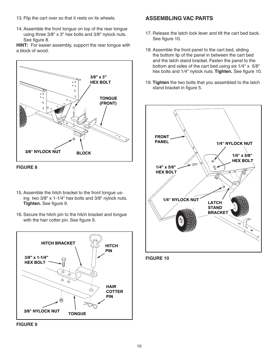 Assembling vac parts | Craftsman CHIP-N-VAC 486.24517 User Manual | Page 10 / 28