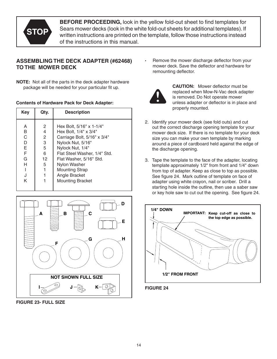 Stop | Craftsman CHIP-N-VAC 486.24517 User Manual | Page 14 / 28