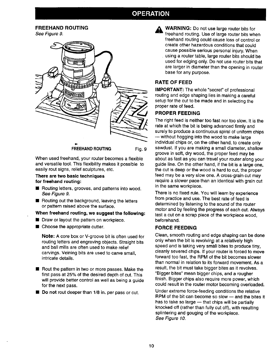 Operation | Craftsman 315.175130 User Manual | Page 10 / 18