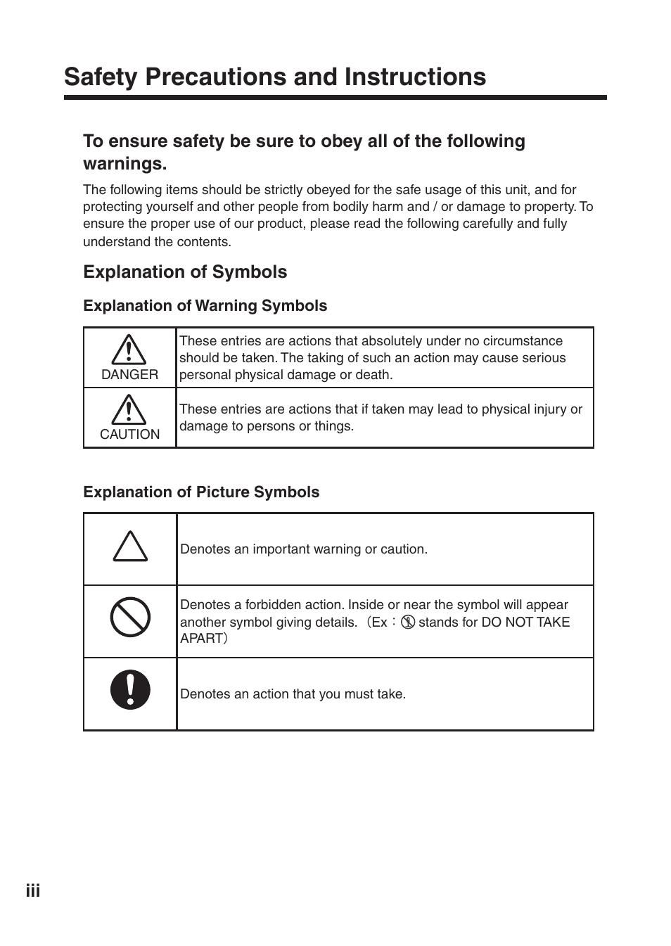 Safety precautions and instructions, Explanation of symbols | ThermoWorks TR-73U 2 CHANNEL LOGGERS WITH USB User Manual | Page 4 / 36