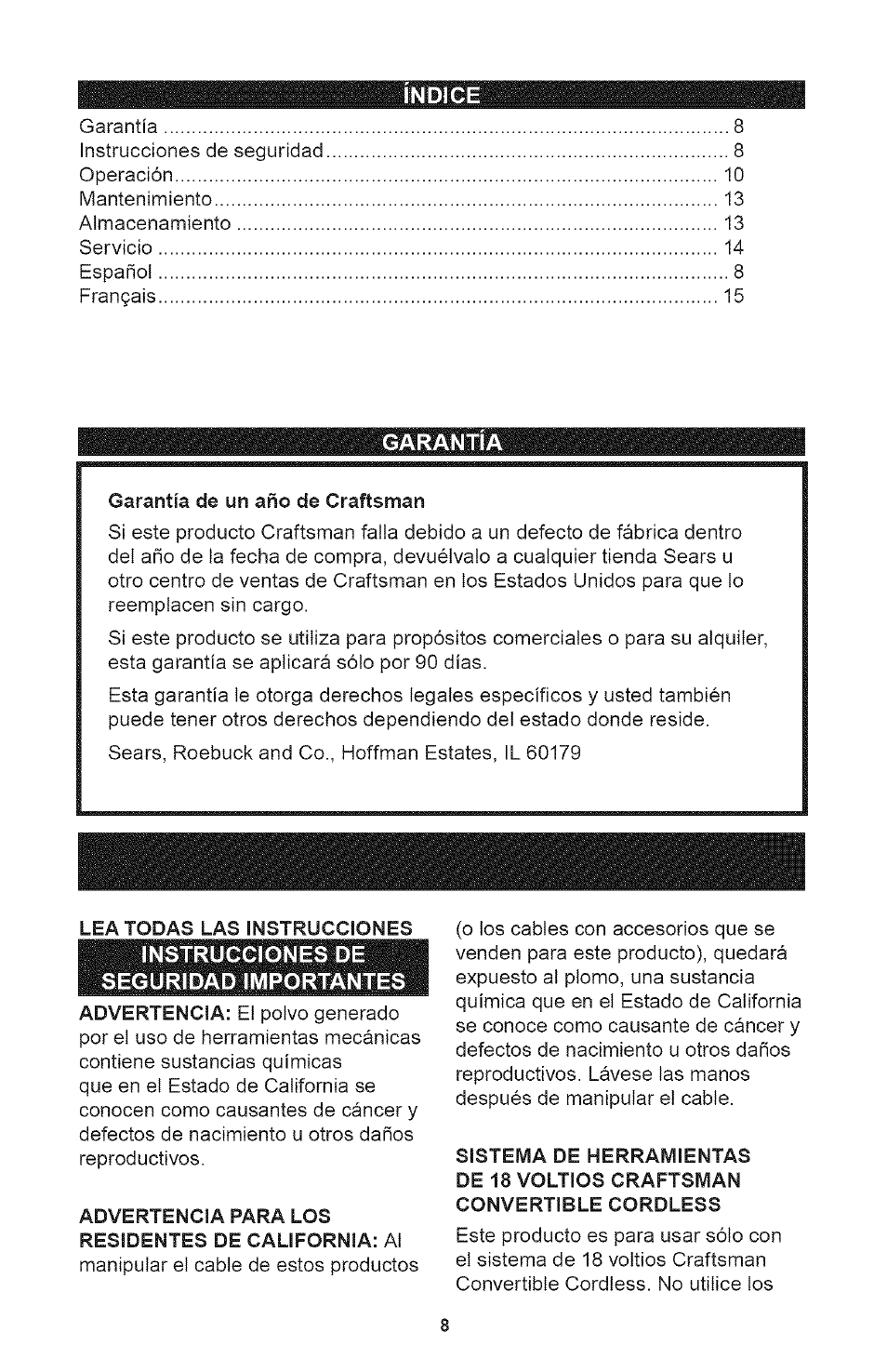 Craftsman 71.74292 User Manual | Page 8 / 22