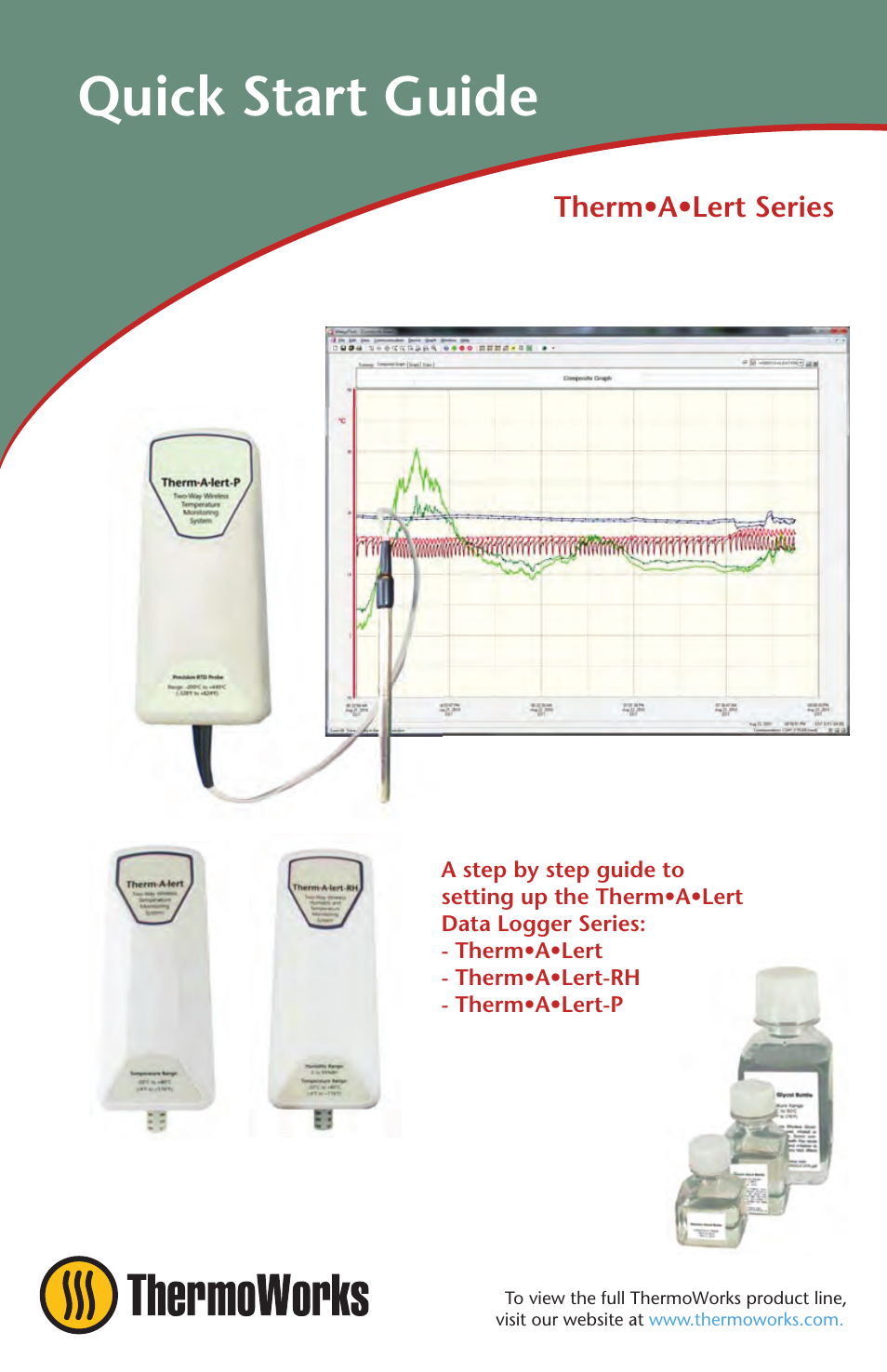 ThermoWorks THERM-A-LERT WIRELESS TEMPERATURE & HUMIDITY LOGGERS User Manual | 4 pages