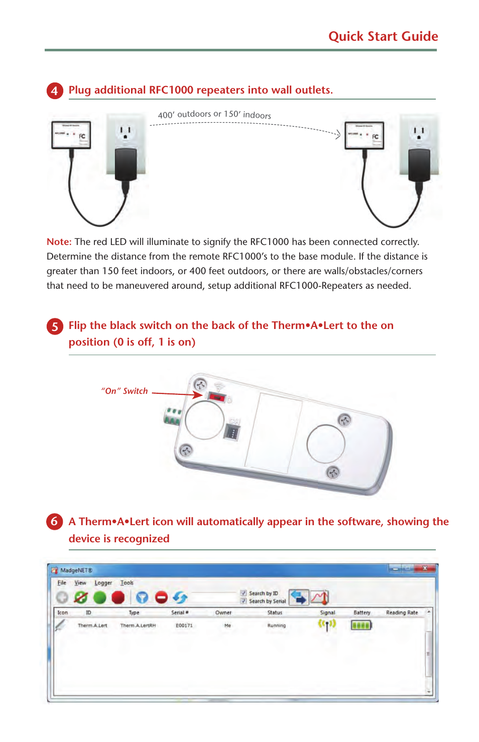 Quick start guide | ThermoWorks THERM-A-LERT WIRELESS TEMPERATURE & HUMIDITY LOGGERS User Manual | Page 3 / 4