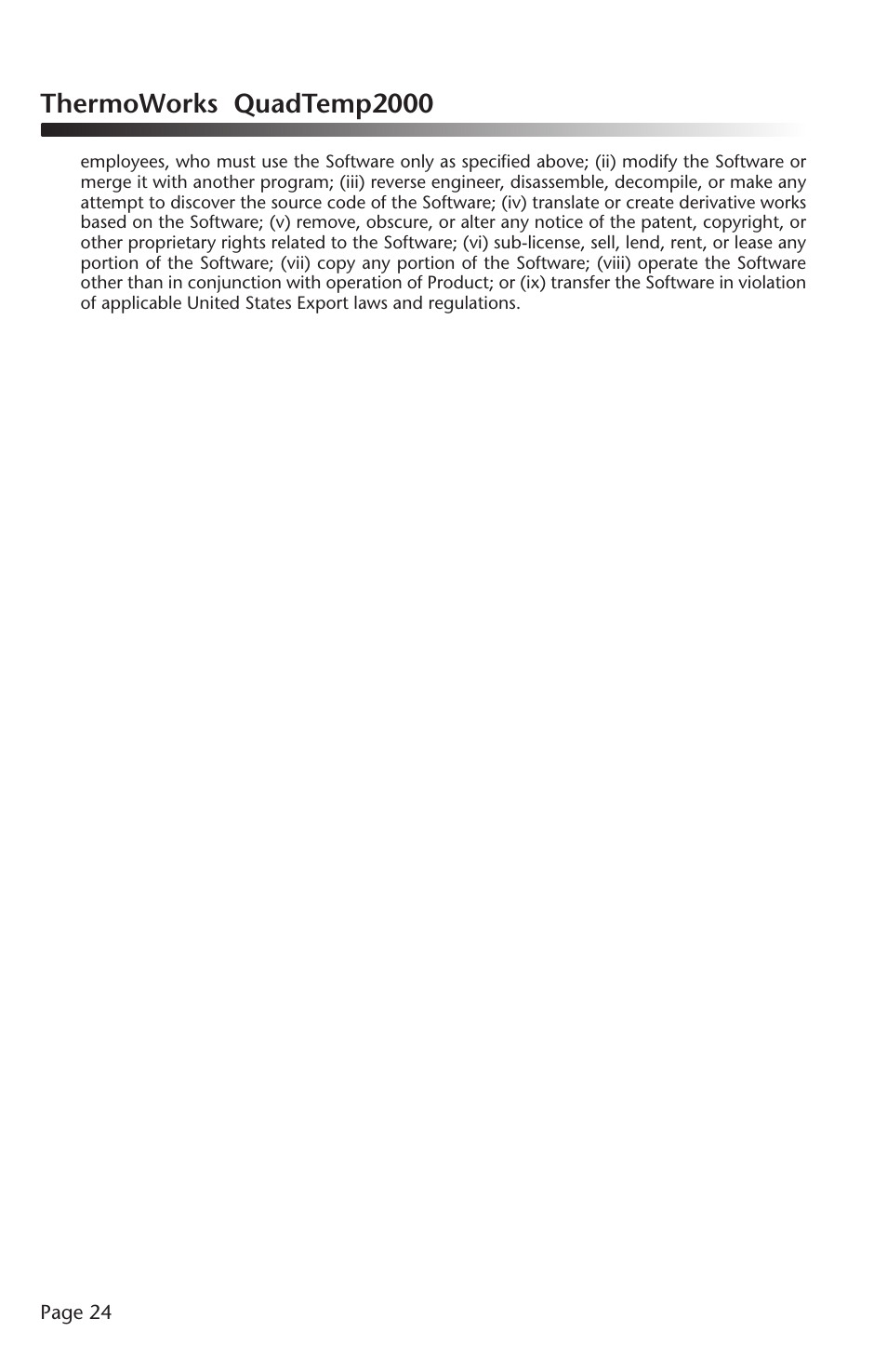 Thermoworks quadtemp2000 | ThermoWorks QUADTEMP2000 TEMPERATURE DATA LOGGERS User Manual | Page 25 / 26