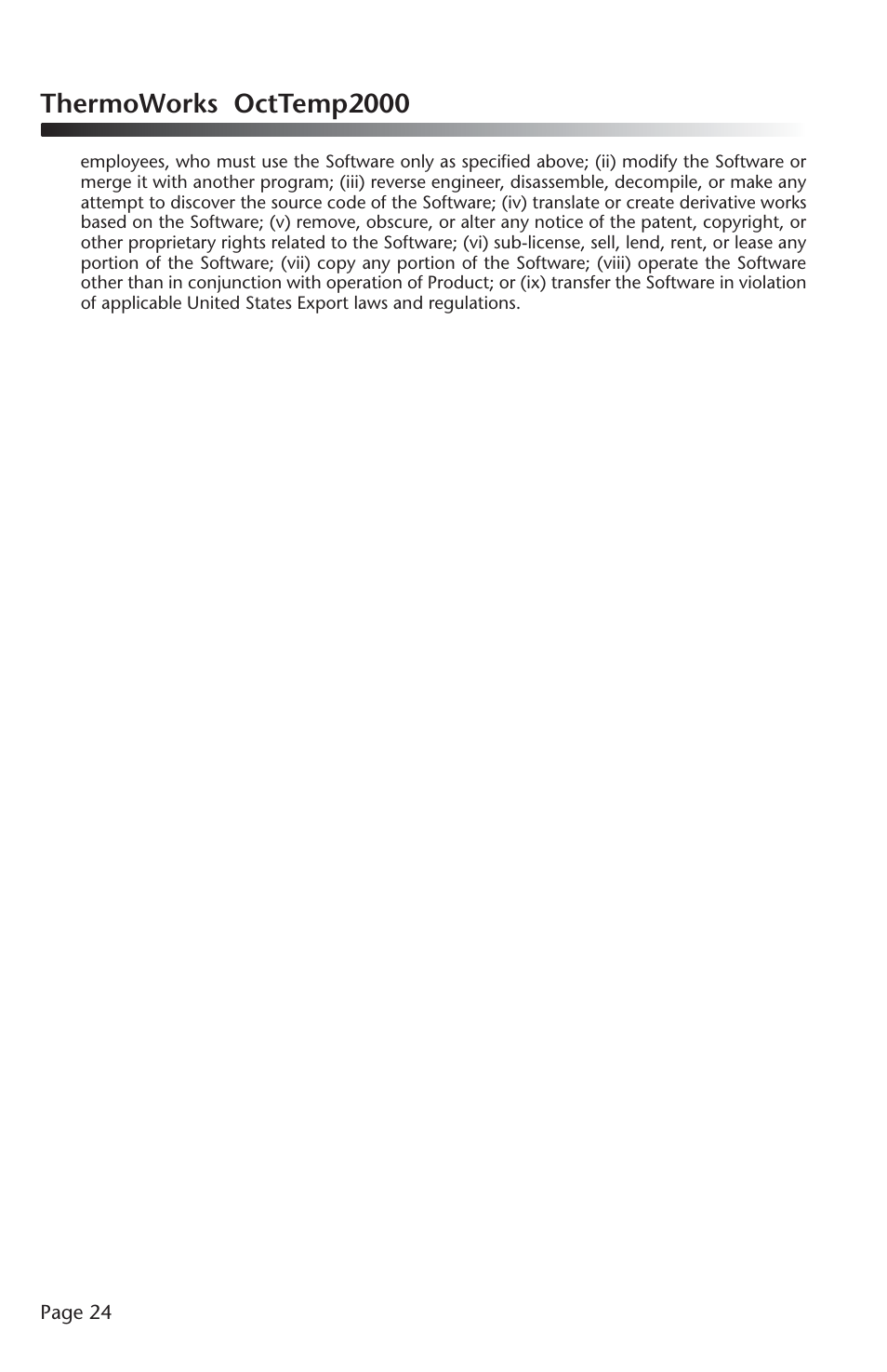 Thermoworks octtemp2000 | ThermoWorks OCTTEMP2000 TEMPERATURE DATA LOGGERS User Manual | Page 25 / 25