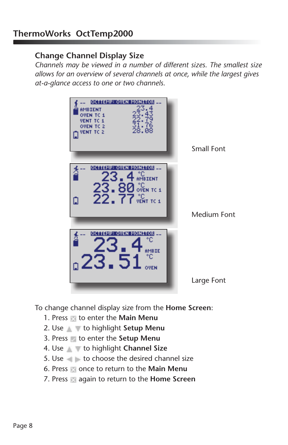 Thermoworks octtemp2000 | ThermoWorks OCTTEMP2000 TEMPERATURE DATA LOGGERS User Manual | Page 9 / 25