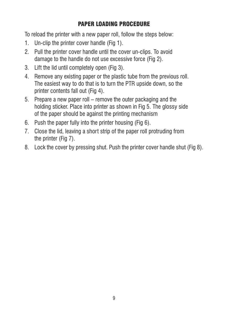 ThermoWorks 226-275 4-CHANNEL PRINTING TEMPERATURE RECORDER - PTR Quick Start Guide User Manual | Page 9 / 12