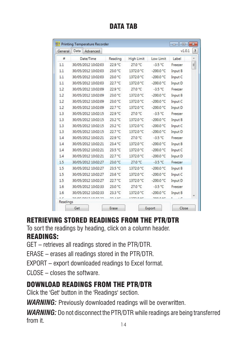 ThermoWorks 226-270 DATA TEMPERATURE RECORDER - DTR Software Manual User Manual | Page 14 / 24