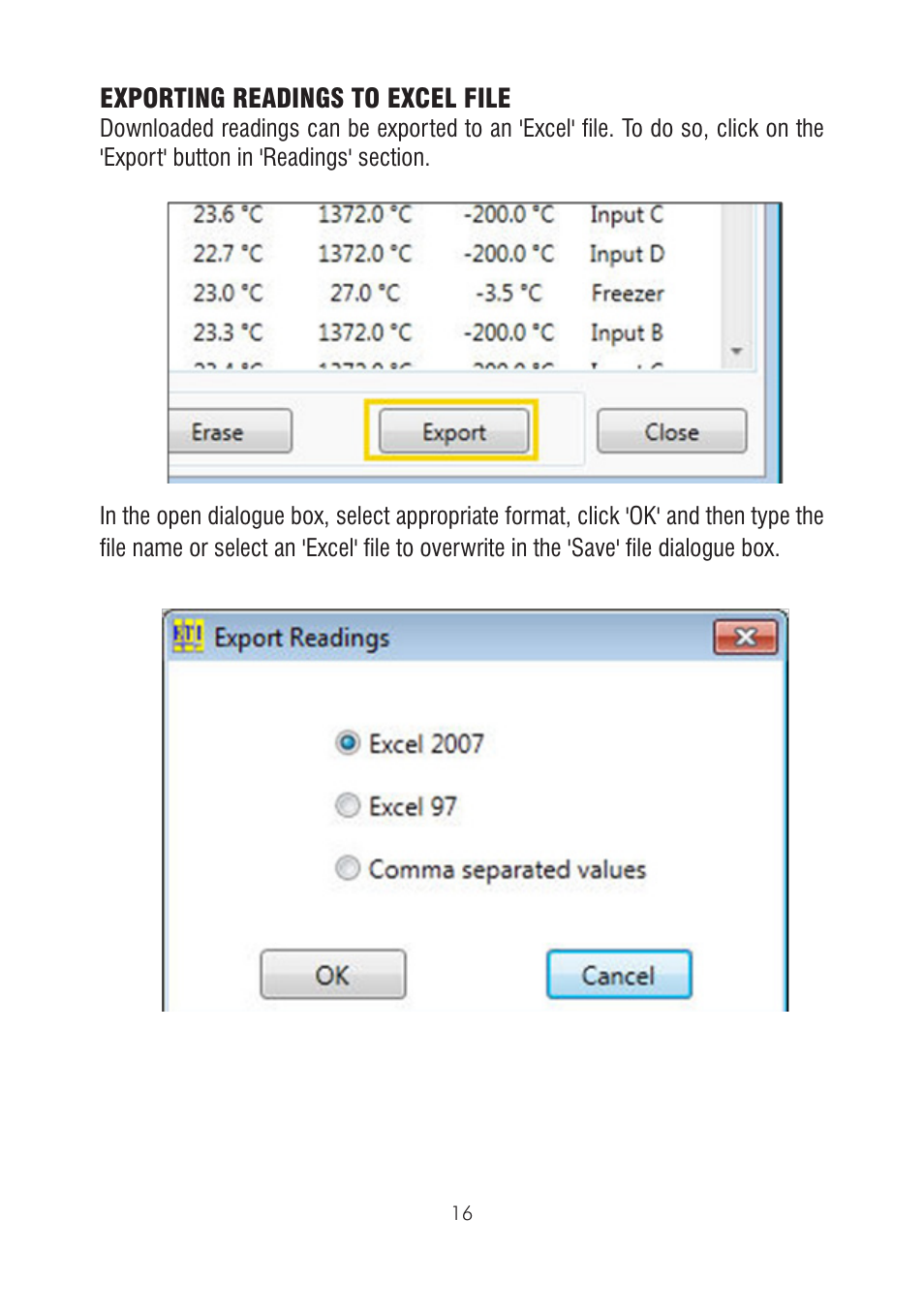ThermoWorks 226-270 DATA TEMPERATURE RECORDER - DTR Software Manual User Manual | Page 16 / 24