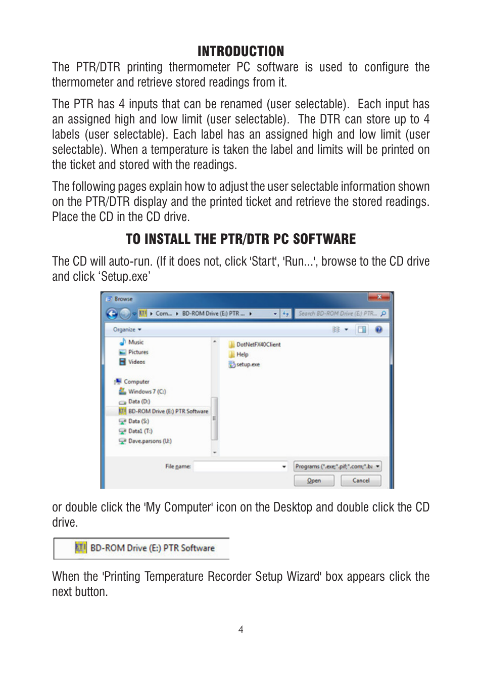 ThermoWorks 226-270 DATA TEMPERATURE RECORDER - DTR Software Manual User Manual | Page 4 / 24