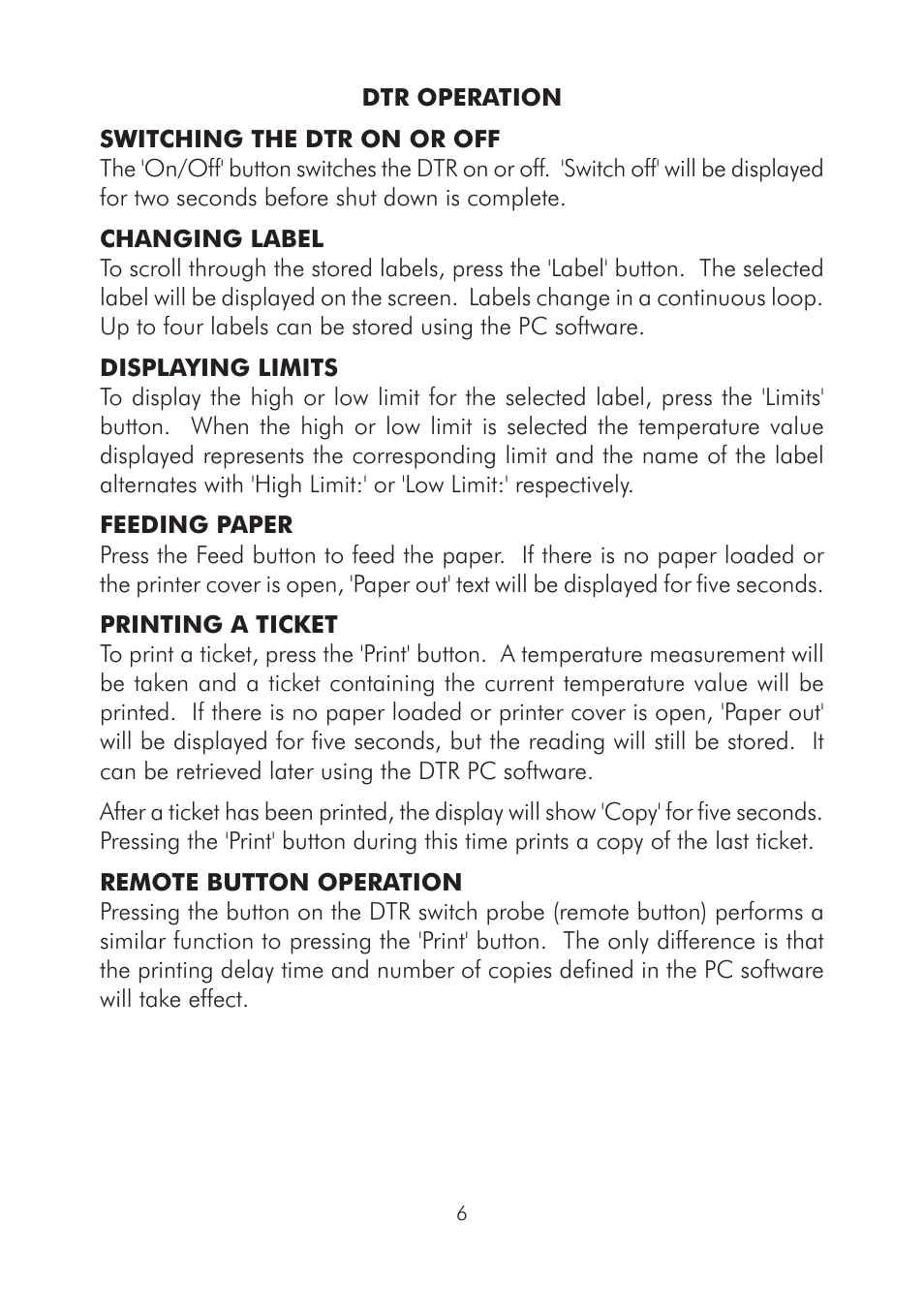 ThermoWorks 226-270 DATA TEMPERATURE RECORDER - DTR Quick Start Guide User Manual | Page 6 / 10
