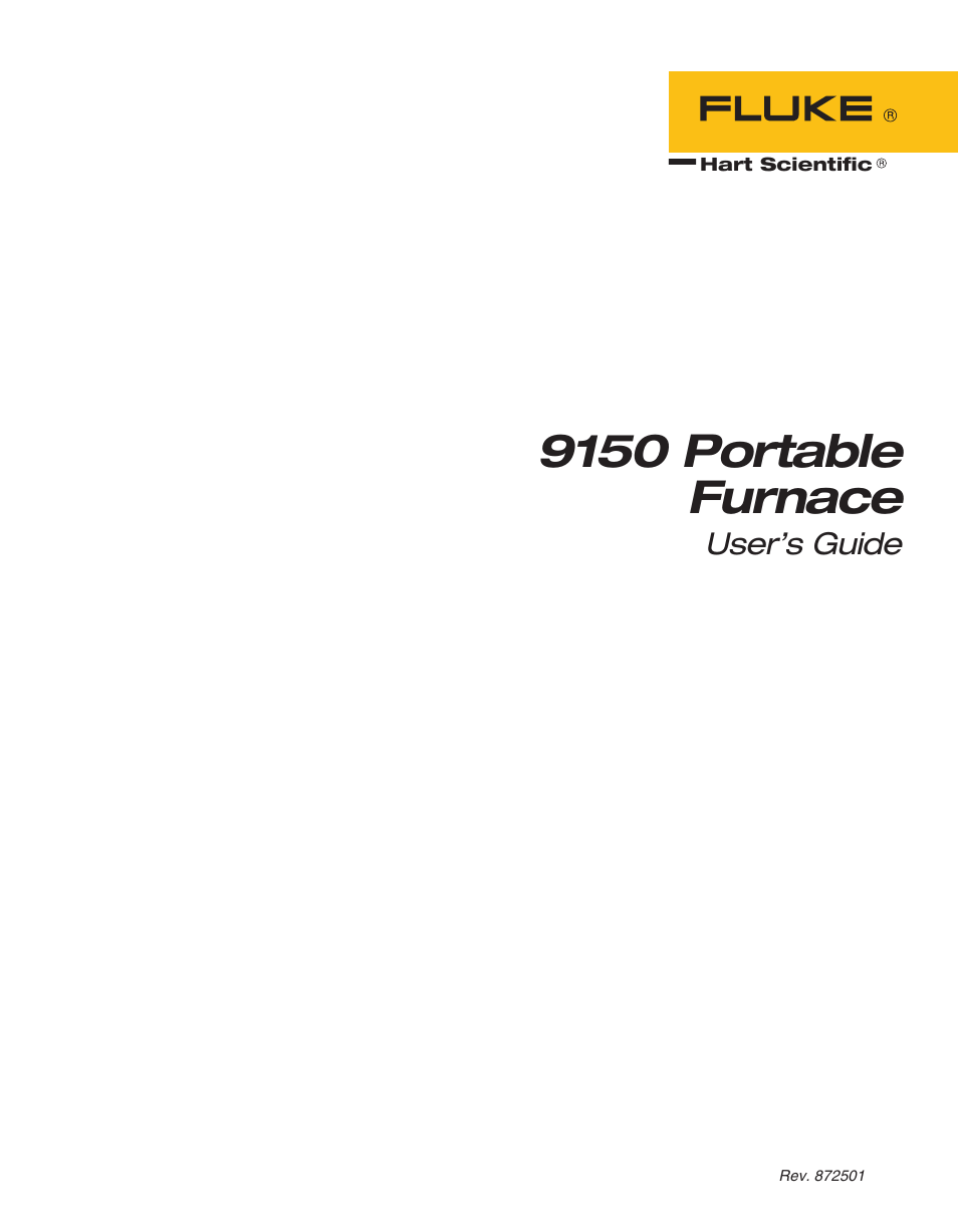 ThermoWorks 9150-X HART SCIENTIFIC 9150 THERMOCOUPLE FURNACE User Manual | 49 pages