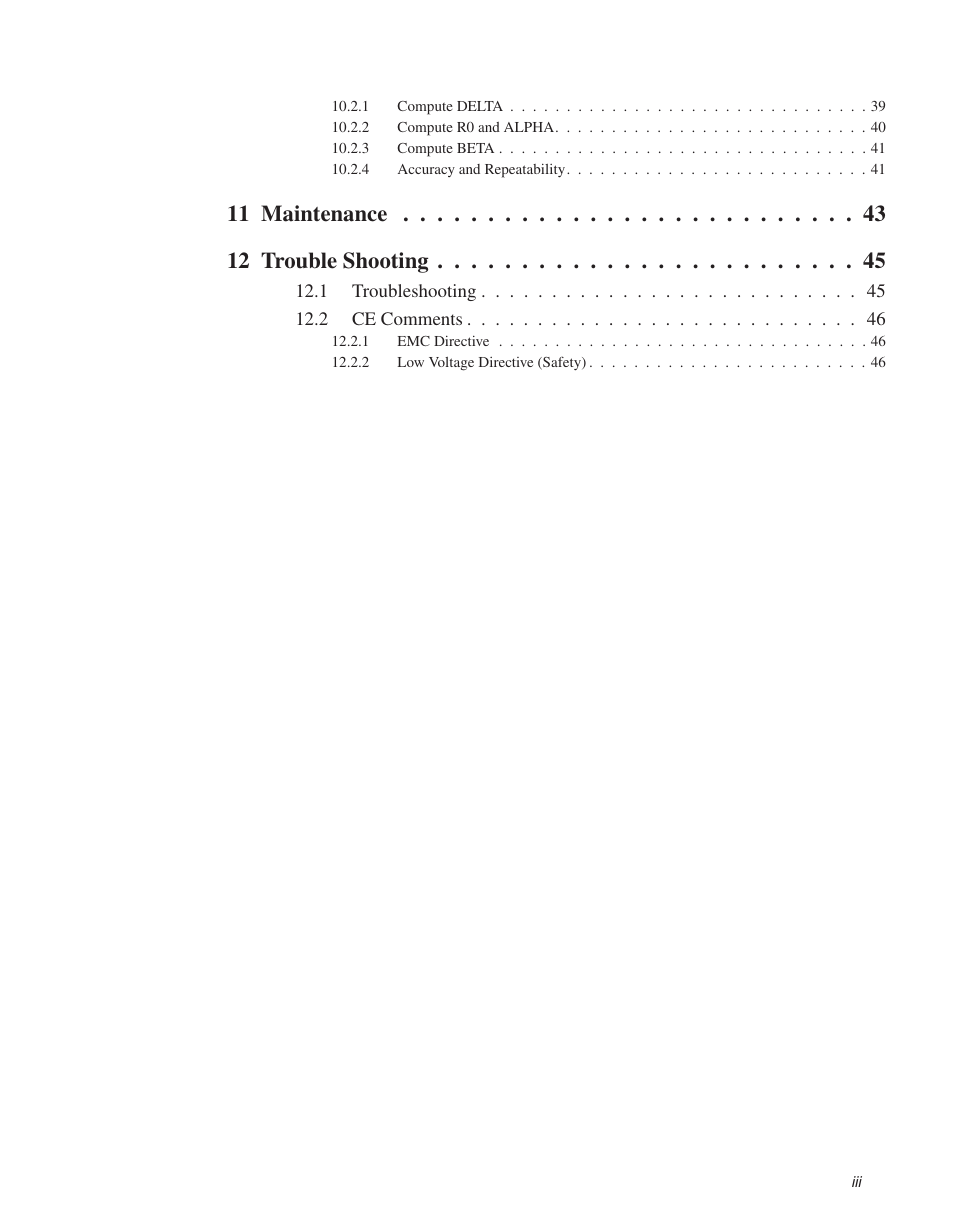 11 maintenance 12 trouble shooting | ThermoWorks 9103 HART SCIENTIFIC FIELD DRY-WELL TEMPERATURE CALIBRATORS User Manual | Page 5 / 46