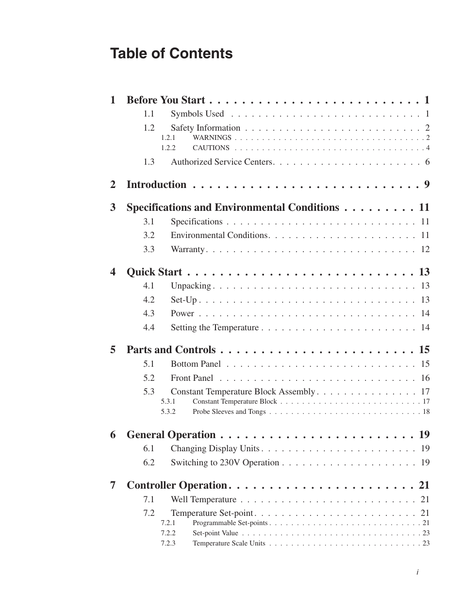 ThermoWorks 9141 HART SCIENTIFIC FIELD DRY-WELL TEMPERATURE CALIBRATORS User Manual | Page 3 / 50