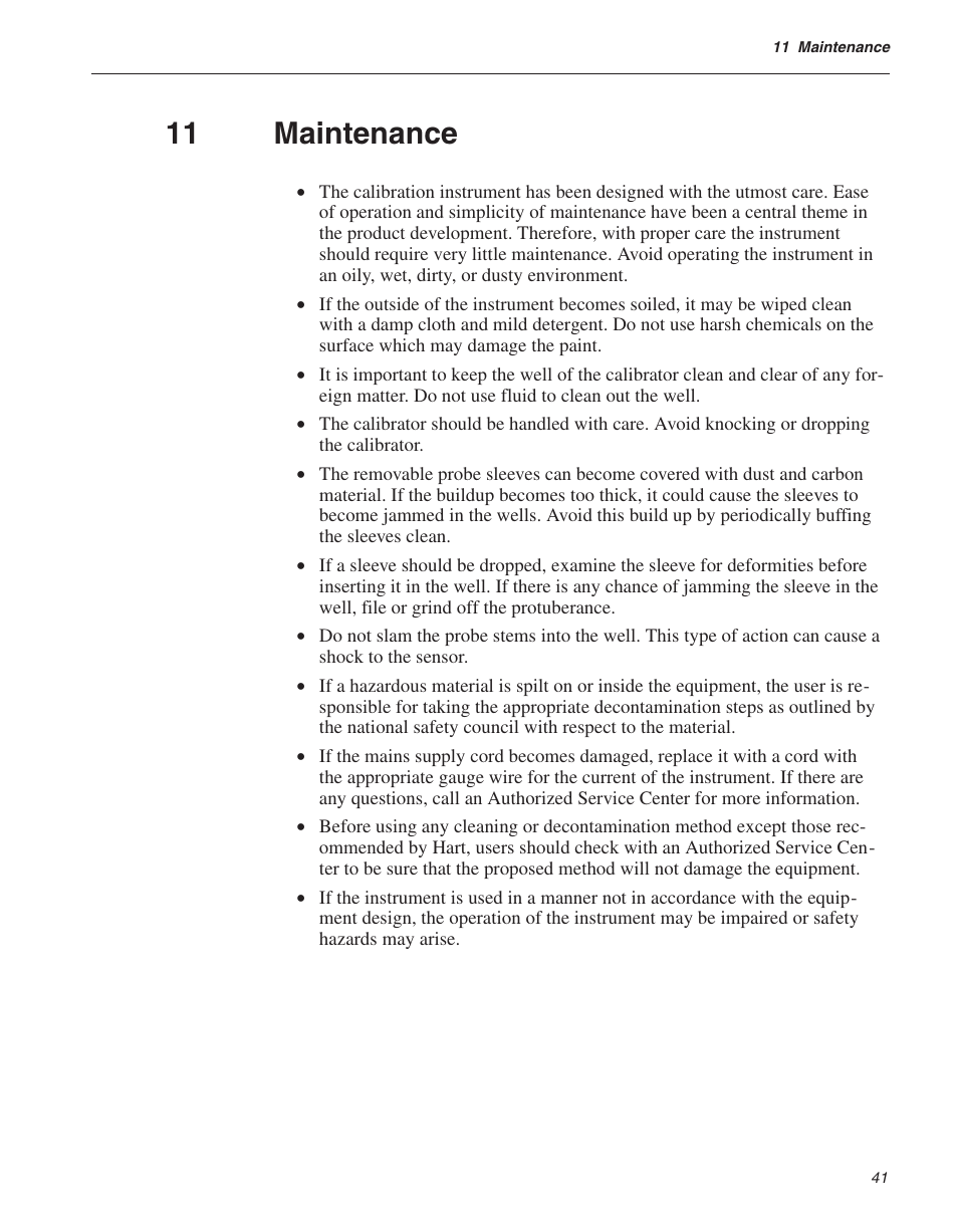 11 maintenance 41, 11 maintenance | ThermoWorks 9009-B INDUSTRIAL DUAL-BLOCK CALIBRATOR User Manual | Page 43 / 45