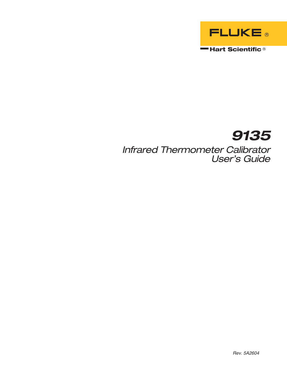 ThermoWorks 9135-156 HART SCIENTIFIC 3-POINT IR CALIBRATOR User Manual | 25 pages