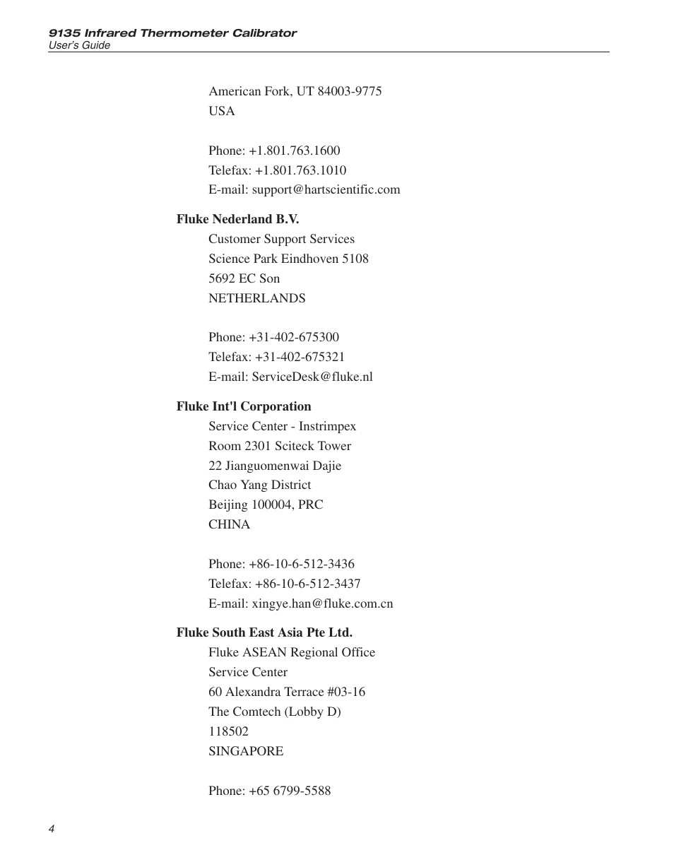 ThermoWorks 9135-156 HART SCIENTIFIC 3-POINT IR CALIBRATOR User Manual | Page 8 / 25