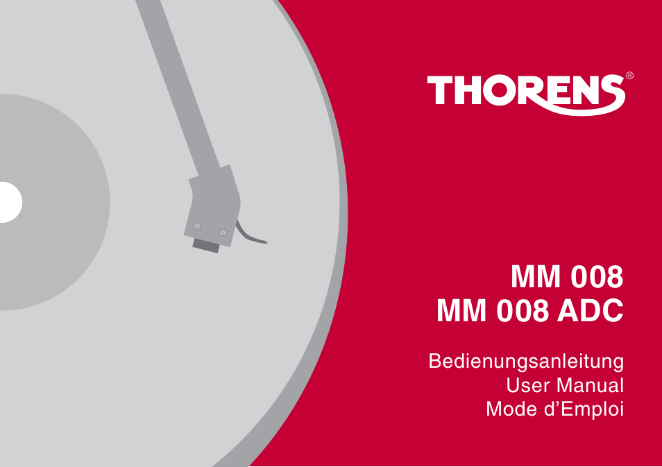 THORENS MM 008 ADC User Manual | 30 pages